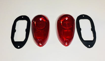 Austin Healey Sprite Tail light lens kit (2 lenses, 2 gaskets) Exterior - Bugeye