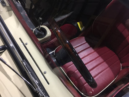 Austin Healey Sprite Thick and beefy dark wood wheel steering wheel Interior - Bugeye