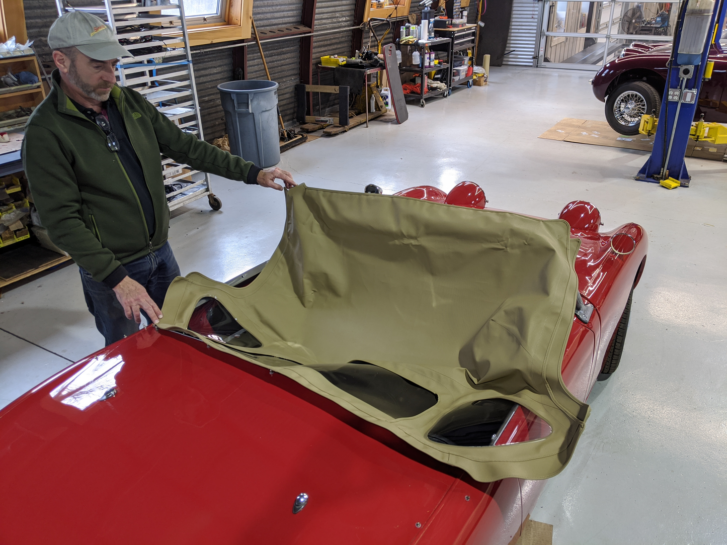 Austin Healey Sprite Bugeye Sprite convertible top with zip-down window - Tan/Camel Tops - Bugeye